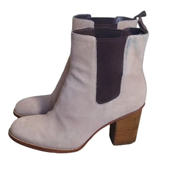 Cole Haan Draven Tan Suede Chelsea Block Heel Boots Women's - Picture 4 of 16